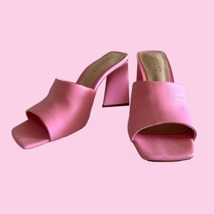 Schutz Barbie Pink Heeled Sandals
